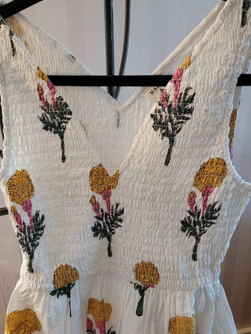 Marea Cora Floral Print Midi Dress in Marigold - Picture 9 of 16